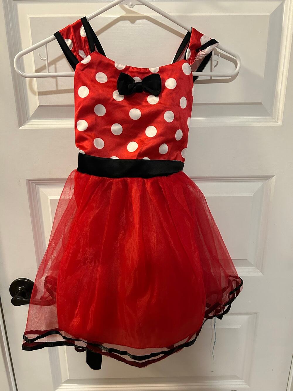 Minnie Mouse Inspired Toddler Girls Costume Dress - red polka dot tutu, size 7-8
